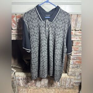 Coach Men’s Charcoal Gray polo shirt size XXL